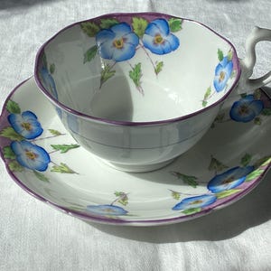 Royal Albert Blue Pansy Teacup and Saucer