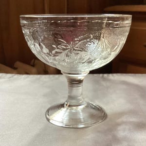 French pressed glass compote bowl