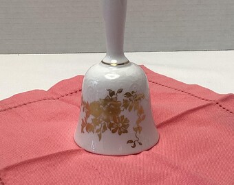 Crown Staffordshire Bone China Weiß und Gold Glocke