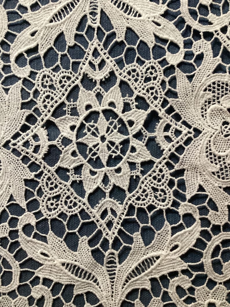 White Lace Cotton Rectangular Doilies Burano Style Lace - Etsy Canada