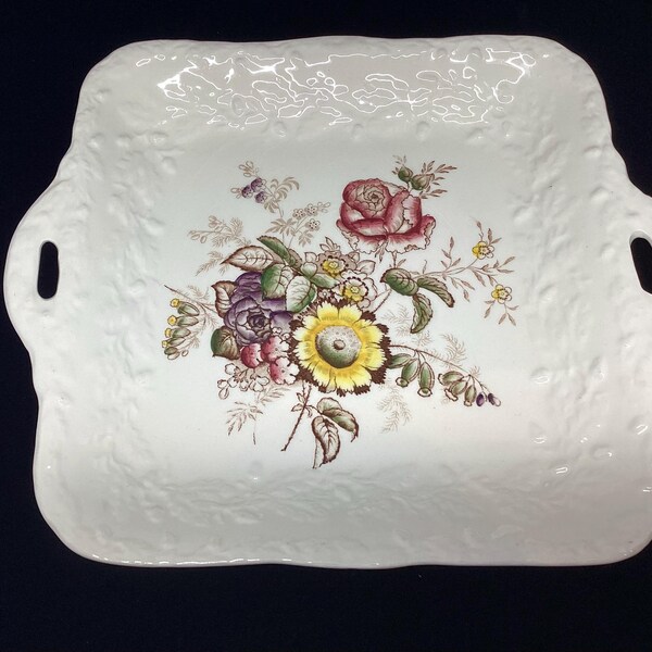 Masons Friarwood pattern square serving plate