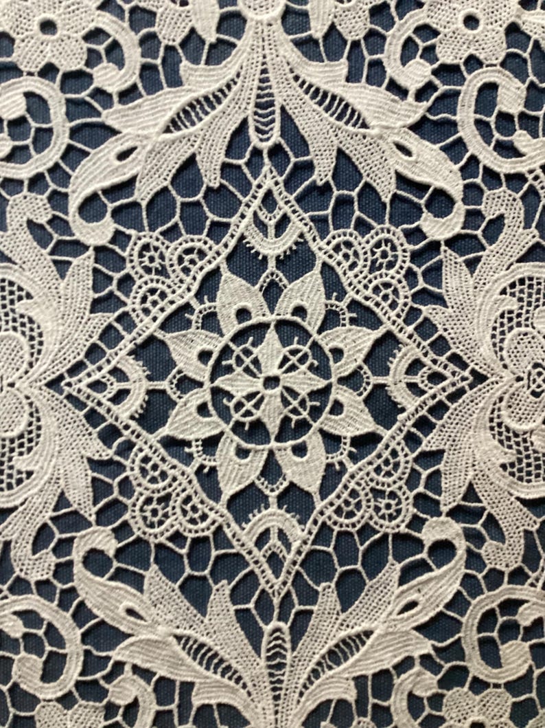 White Lace Cotton Rectangular Doilies Burano Style Lace - Etsy Canada