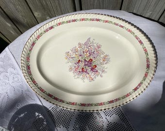 Old English Platter by Johnson Bros. in Queen’s Bouquet pattern