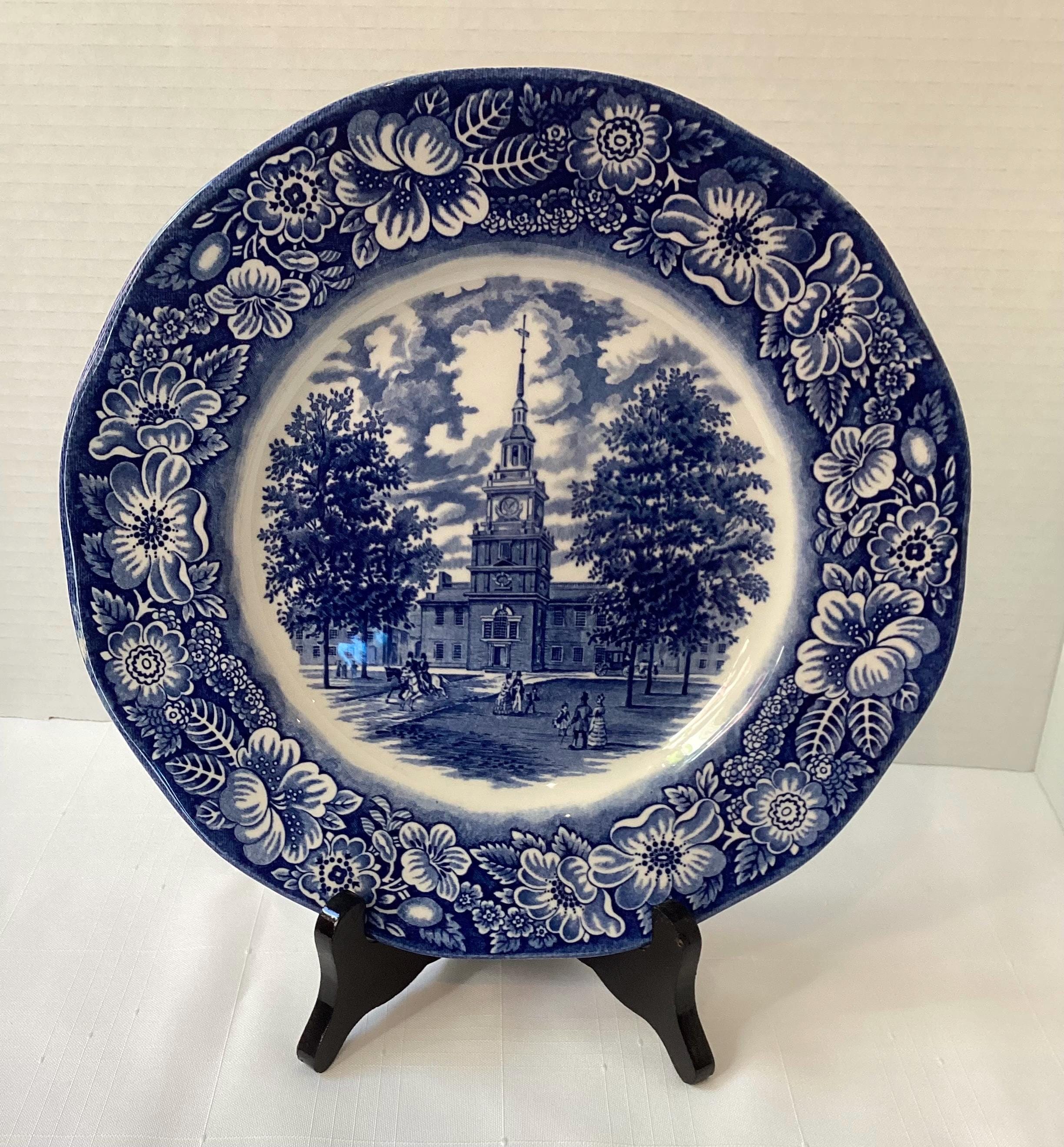 Liberty blue plates - Etsy 日本