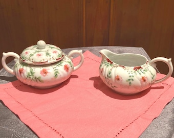 Antique Cream and Sugar pink floral
