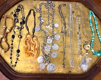 Mystery Costume Jewelry Necklace Box – 3 Random Wearable Necklaces, Beaded, Pendant, Choker, Long, Short, Chain, Random Selection Necklaces