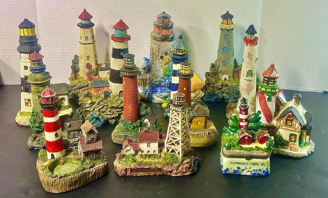 Lighthouse Decor Collection, Coastal Home Accent, Beach House, Nautical ...