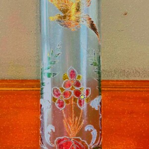Antique French Art Nouveau 15” Glass Vase By Legrad & Cie Circa 1890 image 1