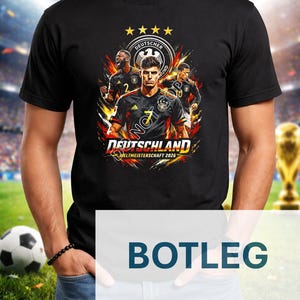 Camiseta de Alemania para el Mundial de Fútbol, imitación, con mascota y diseño de parche - Adultos