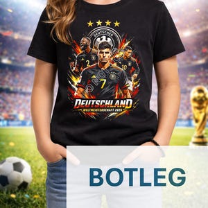 Camiseta de Alemania para la Copa Mundial de Fútbol, imitación, mascota, diseño de parche - Camiseta para niños