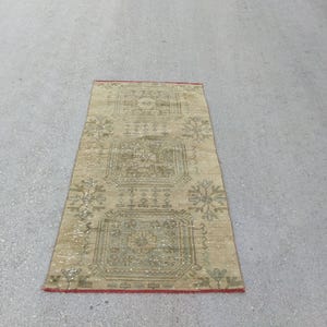 3x5 Rug, Woven Rug, Soft Rug, Pastel Rug, 3x5 Vintage Rug, Kitchen Rug, 3x5 Oushak Rug, Wool Rug, 3x5 Anatolian Rug, NaturalRug, 2&#39;10x5&#39;2 Ft