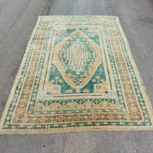 5x7 Rug Handmade Rug, Soft Rug, Wool Rug, 5x7 Vintage Rug, AreaRug, 5x7 Oushak Rug, PastelRug, 5x7 Livingroom Rug, AnatolianRug, 4,11x7,1 Ft