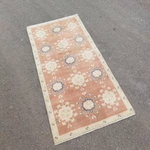 3x5 Rug, Woven Rug, Soft, Pastel Rug, 3x5 Turkish Rug, Handmade Rug, 3x5 Anatolian Rug, Natural Rug, 3x5 Oushak, Livingroom Rug, 2&#39;7x5&#39;4 Ft