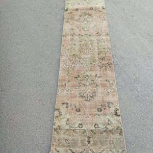 2x7 Runner Rug, Kitchen Rug, Wool Rug, 2x7 Vintage Rug, Handmade Rug, 2x7 Oushak Rug, Livingroom Rug, 2x7 TurkishRug, BeigeRug, 1&#39;10x6&#39;11 Ft
