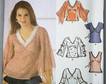 Simplicity 5595 Size P5 (12-20) Misses' Pullover Top w// Sleeve & Trim Variations Sewing Pattern New Uncut w/ Factory Fold