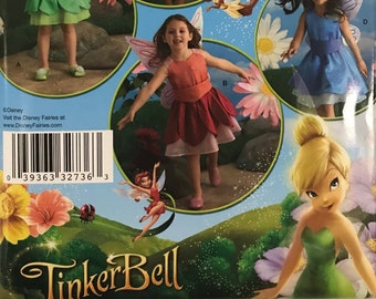 Simplicity 0549 HTF Disney Fairies TINKERBELL Size A (3-8) Bodice Skirt Pants Wings Children's Sewing Pattern New Uncut w/ Factory Fold