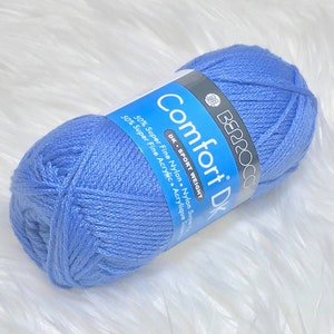 ONE Skein Berroco 2726 Comfort DK Soft Blue Flieder Garn 50 Gramm 178 Meter 50/50 Nylon Acryl DK Light Worsted / Sport Weight Garn