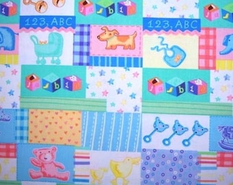 By the HALF YARD Special Occasions Baby NURSERY Patchwork Friends HM23 Westminster Cotton Quilting Fabric Out of Print