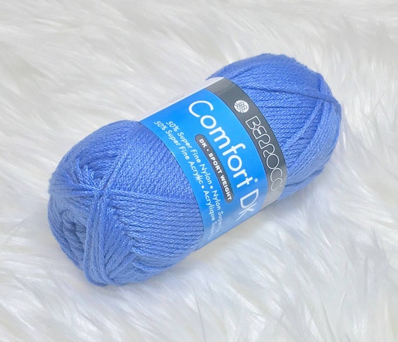 One Skein Berroco 2726 Comfort Dk Soft Blue Lilac Yarn 50 Etsy