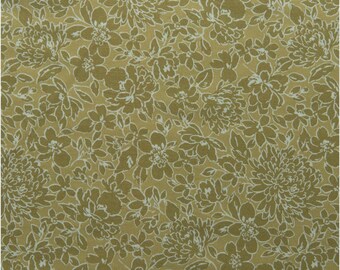 2-Piece Lot 26 Inches TOTAL 2008 Out of Print Fabric Traditions Windchime Floral Olive Green Stonehill Donna Wilder Cotton Quilting Fabric