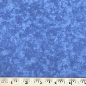 By the HALF YARD Jersey Suede Texture Medium BLUE 100% Cotton Quilting Fabric