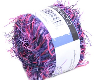 ONE Skein Berroco Plume FX Twilight Purple Pink Eyelash Yarn 20 Grams ~63 Yards 100% Polyester Add On/Carry Along Hard to Find Discontinued