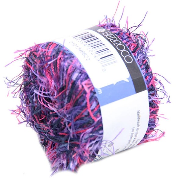 ONE Skein Berroco Plume FX Twilight Purple Pink Eyelash Yarn 20 Grams ~63 Yards 100% Polyester Add On/Carry Along Hard to Find Discontinued