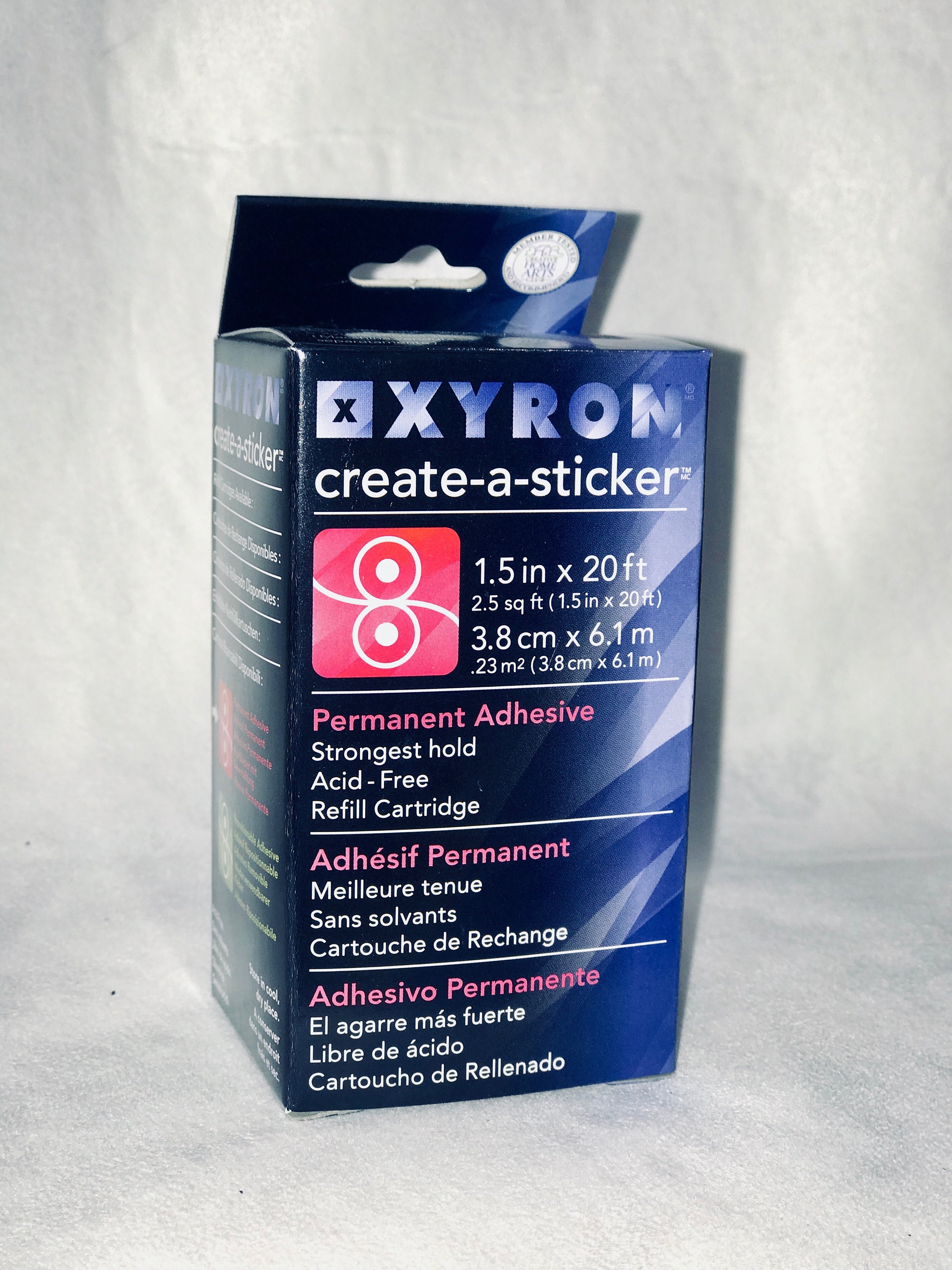 Xyron Create-A-Sticker Refill, 5 x 20', Permanent Adhesive, CREATE-A- STICKER