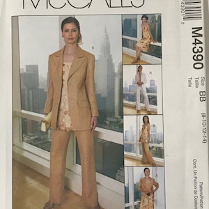 McCall&#39;s M4390 Size BB (8-14) Misses&#39; Petite Lined Jacket Bias Top or Tunic Bias Skirt Pant - New and Uncut 6 Looks, 1 Easy Sewing Pattern