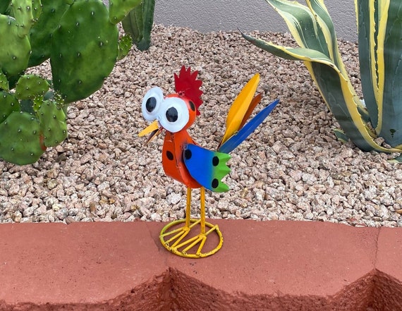 Handmade Metal Crazy Bird | Farmhouse Yard Art Garden Decor