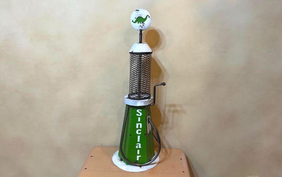 Metal Sinclair Antique Gas Pump | Mancave Garage Decor | Artisan