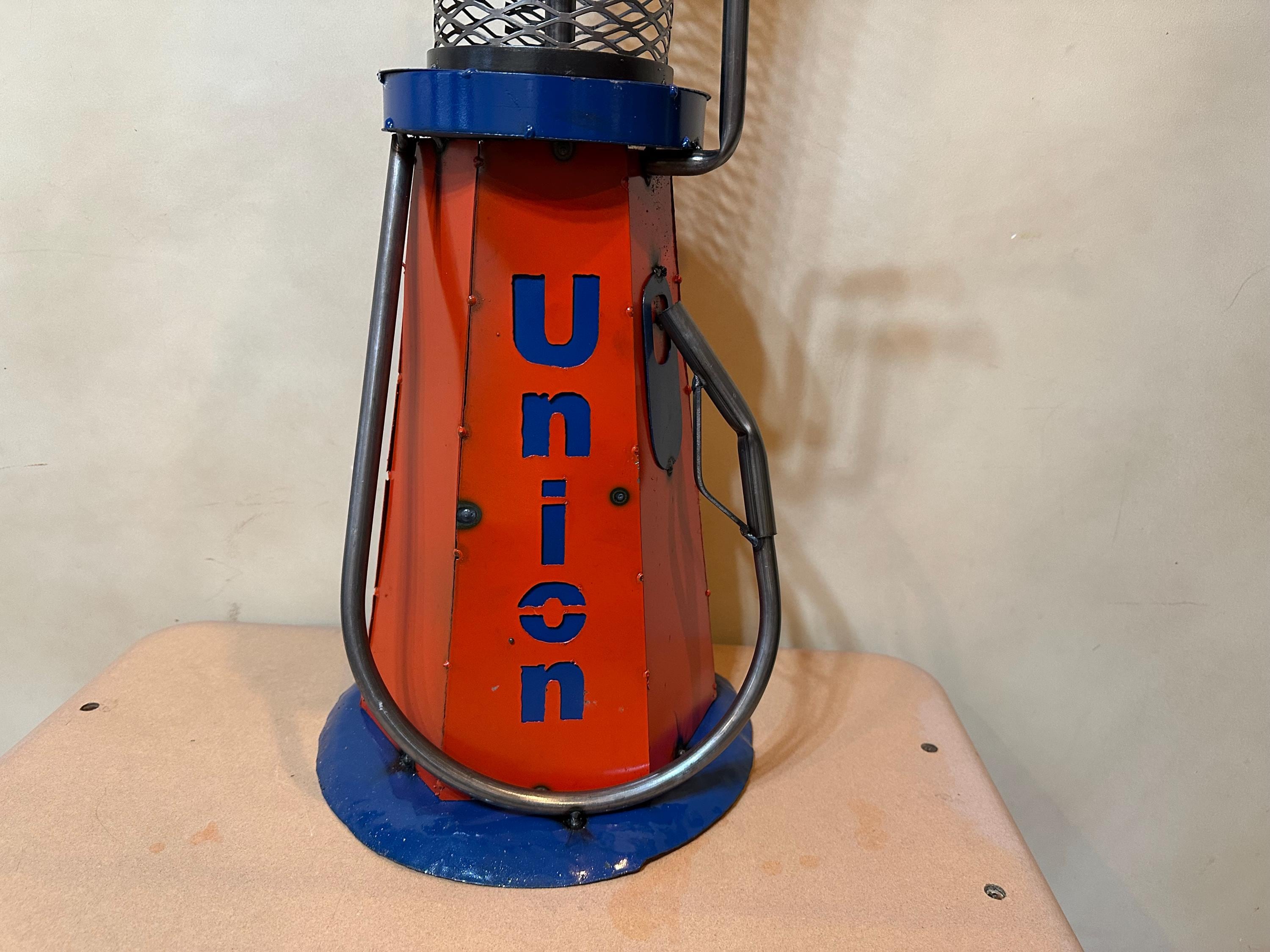 Metal Union 76 Antique Gas Pump | Mancave Garage Decor | Artisan