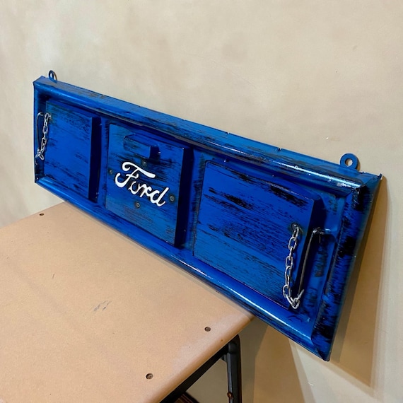 Metal Ford Tailgate | Mancave Garage Decor | Artisan Made Hanging Sign | Antique Truck Bar Ornament | F150 Dad Enthusiast Gift