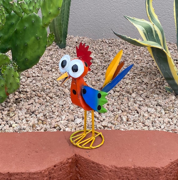 中古美品 CRAZY regenesis  Decoration S Handmade Metal Crazy Bird | Farmhouse Yard Art Garden Decor