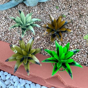 13&#39; Handmade Metal Agave | Farmhouse Yard Art Garden Decor | Artisan Made Landscape Sculpture | Desert Plant Lawn Ornament
