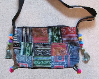 Upcycled Cotton patchwork shoulder bag