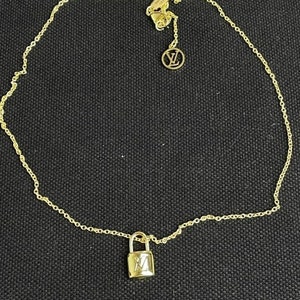 Louis Vuitton Padlock Necklace Etsy UK