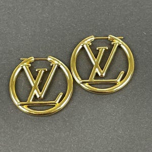 Lv earrings etsy discount
