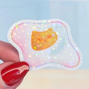 Eikatzenaufkleber | kawaii Vinyl Holo-Sticker