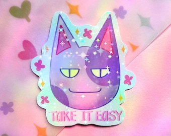 bob villager sticker | ACNH inspired holographic vinyl decal