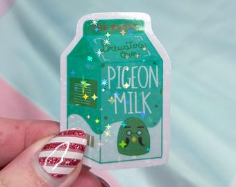 the roost brewster’s pigeon milk sticker | vinyl holographic acnh sticker