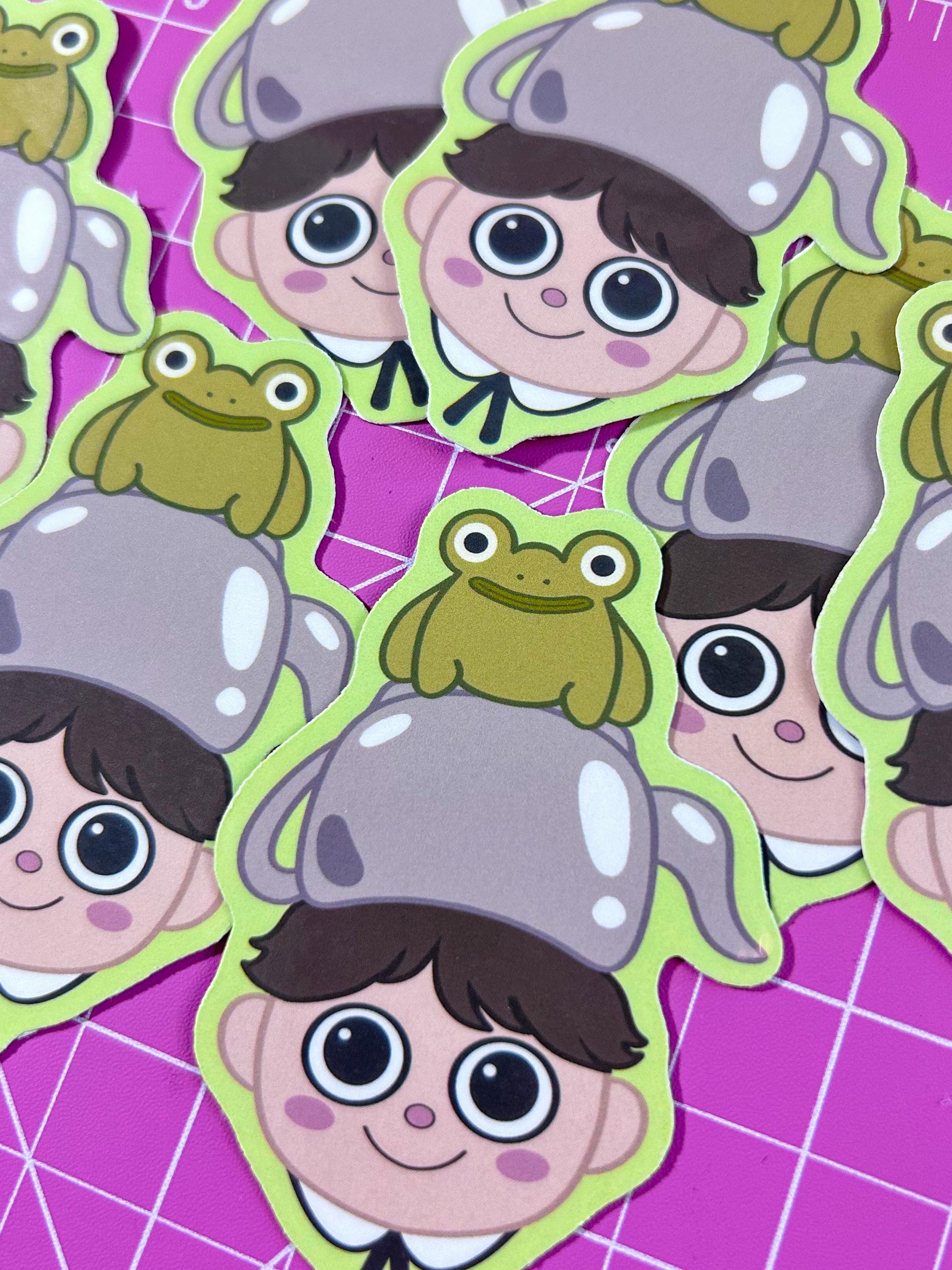 Greg and Frog Sticker | Garden Wall Cartoon Vinyl Sticker - Etsy