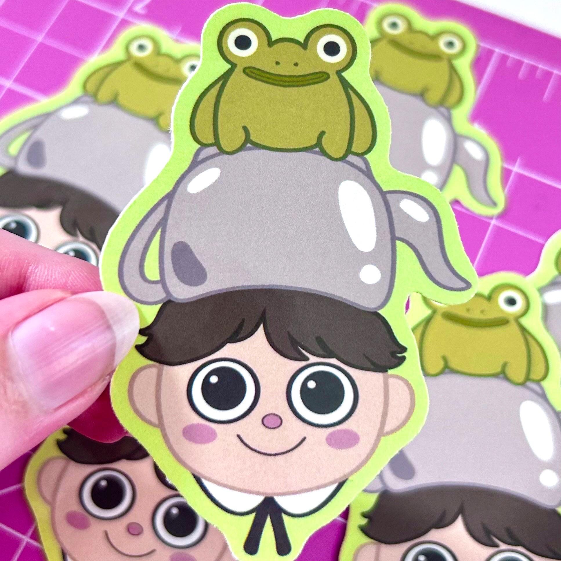 Greg's Sticker Greg and Frog Sticker | Garden Wall Cartoon Vinyl Sticker - Etsy