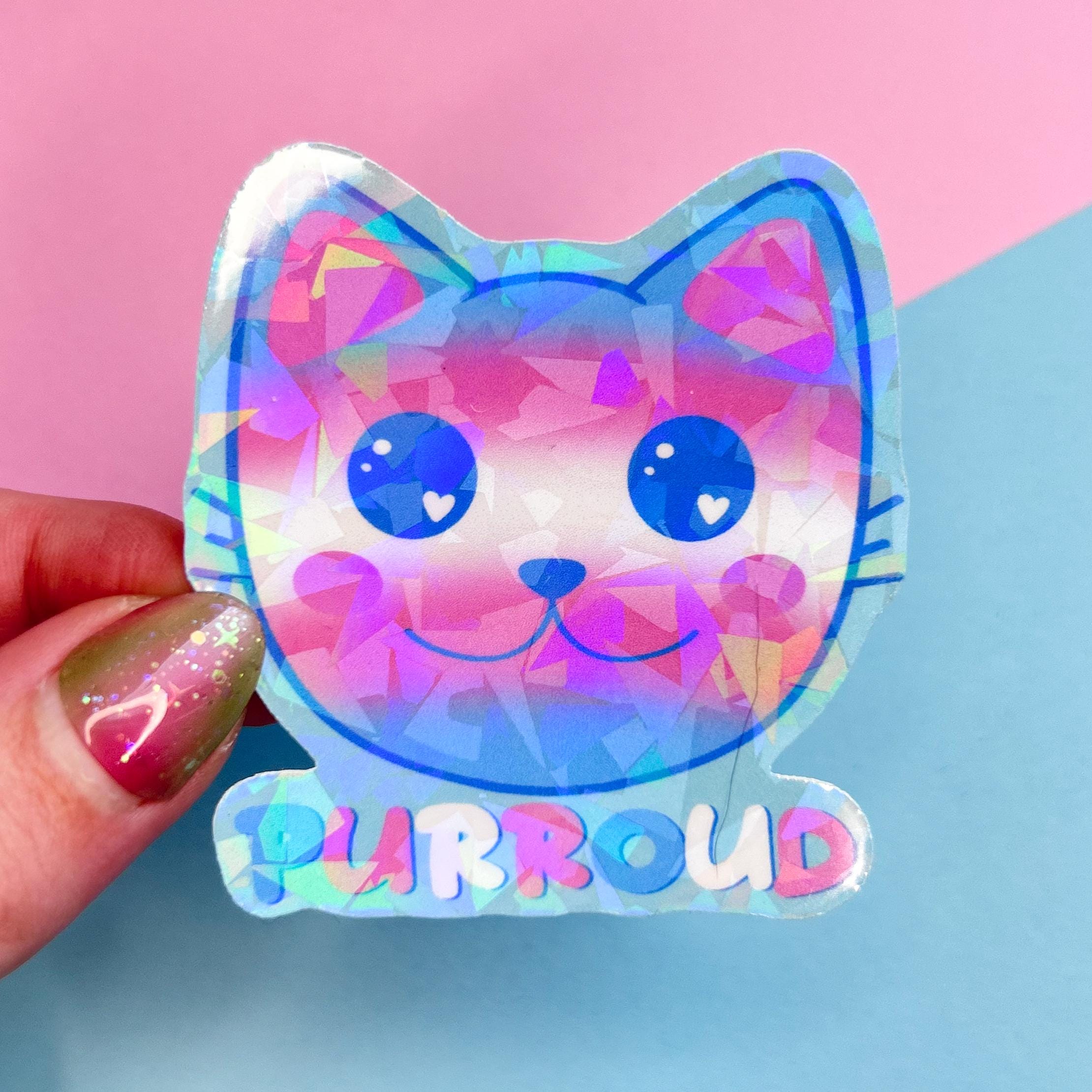 Pride Cat Stickers "purroud" Sticker Set | Queer Rainbow Vinyl ...