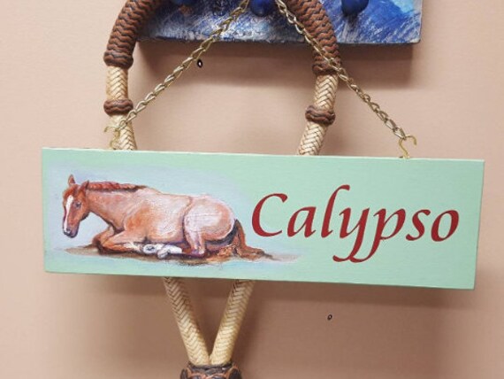 Personalized Horseshoe Bucking Horse Cowboy Barn Stall Stable
