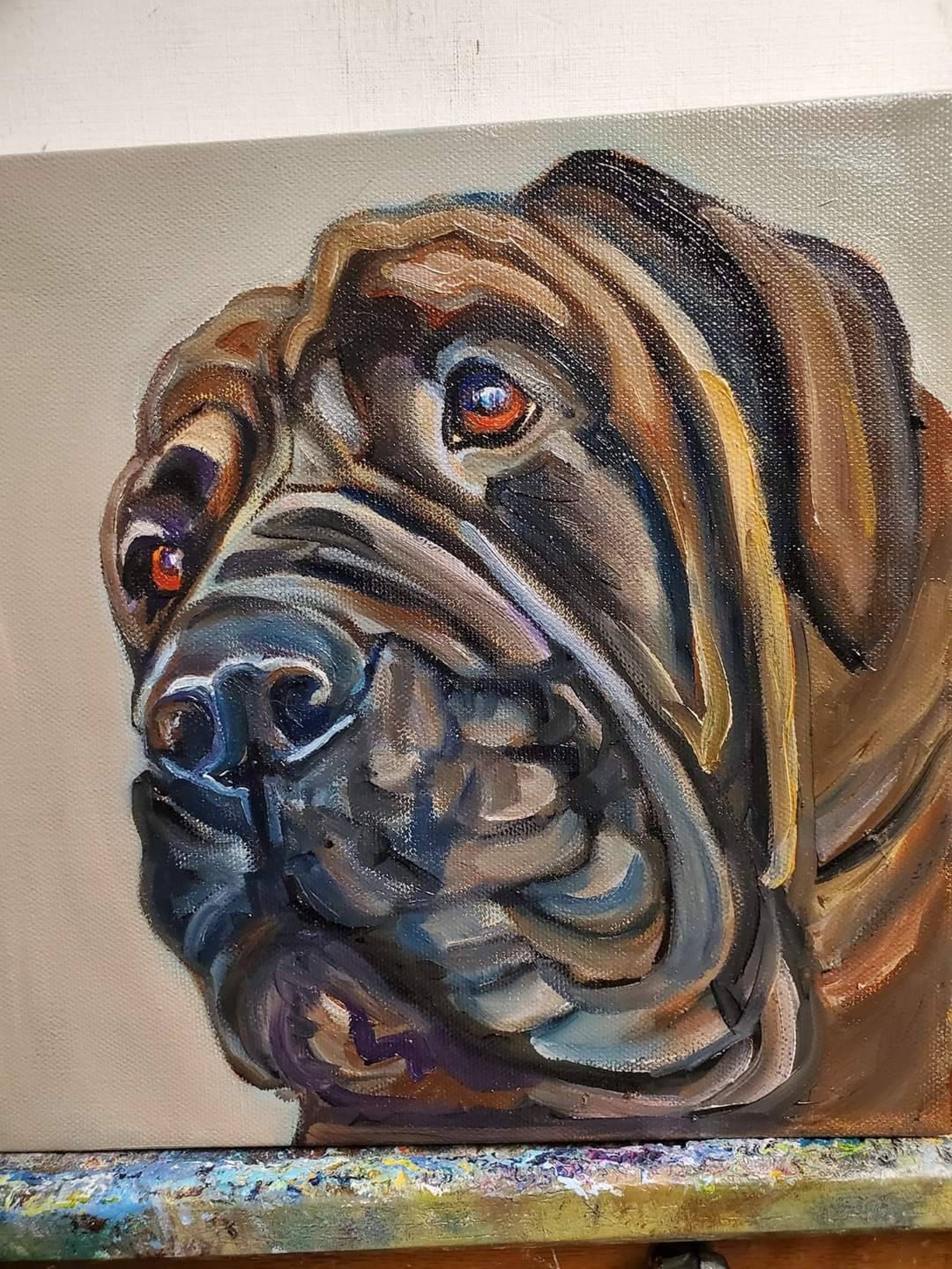 Pet Portrait Painting of Your Pet Pet Painter Dog Artist Etsy