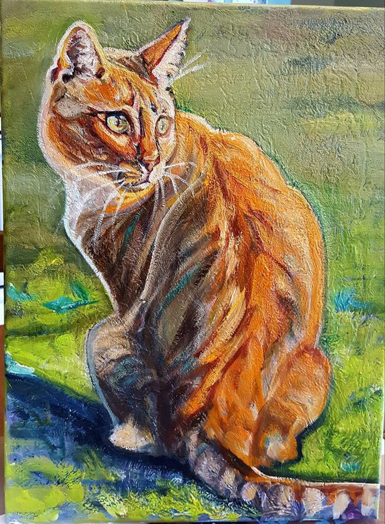 Portrait personnalisé pour animaux de compagnie peinture à