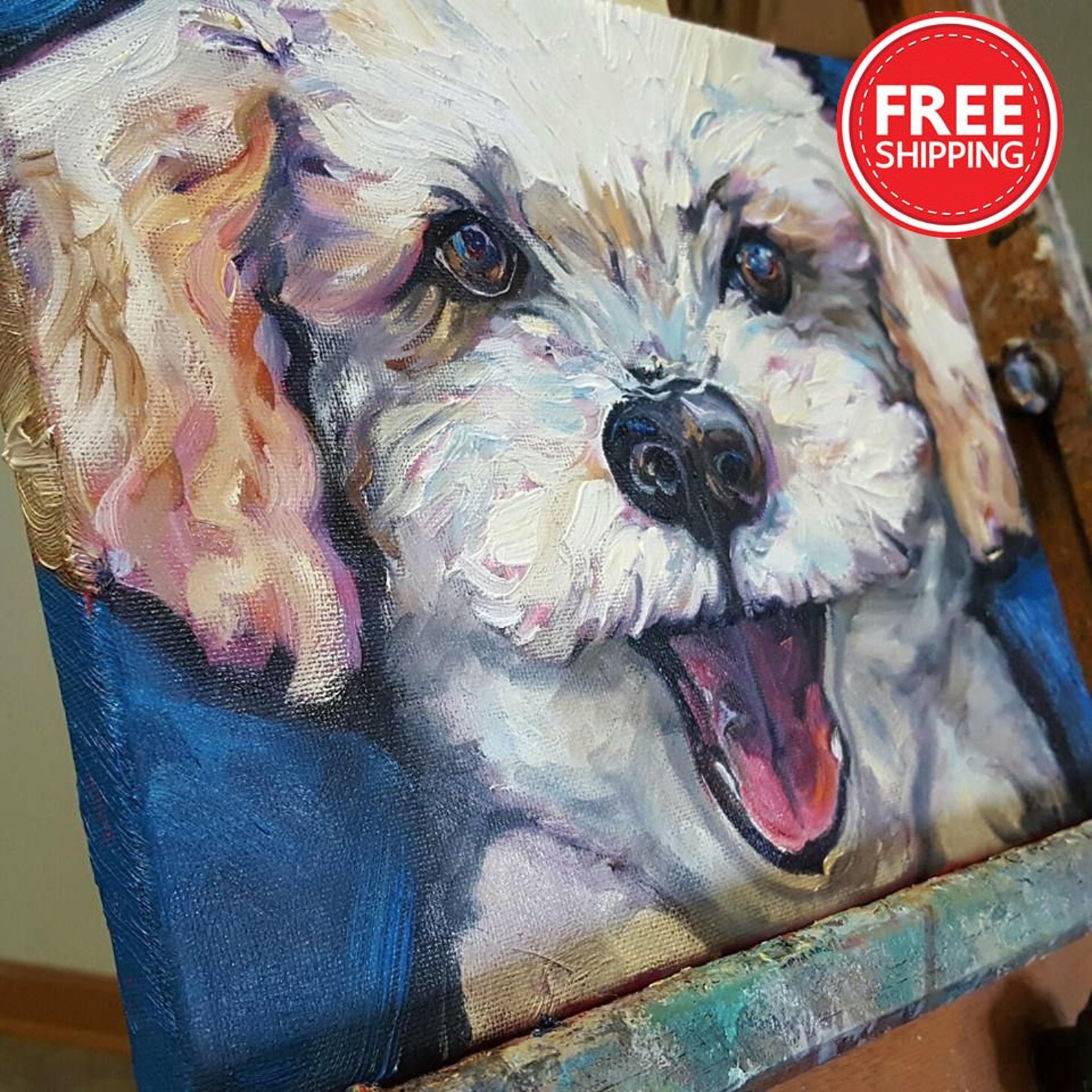 Painting of your Pet Painting of your Dog Painting of your Etsy