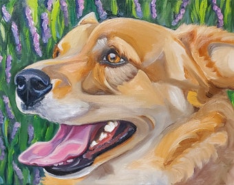 Custom Pet Portrait, pet portrait artist, painting of your dog, oil painting, artist for hire, pet portrait from your photo, dog painting