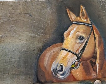 Custom Stall Signs, Custom horse, hand painted horse sign on slate, Personalized Stall Sign, Custom Horse portrait  on slate